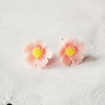 Light Pink Blossom Stud Earring - 925 Sterling..
