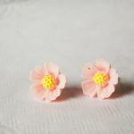 Light Pink Blossom Stud Earring - 925 Sterling..